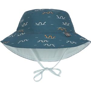 Lässig - Omkeerbare UV Bucket hoed voor baby's - Zeeslang - Blauw - maat 3-6M (43-45CM)
