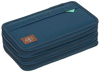 LÄSSIG Uniseks kinderen school Triple Pencil Case Bagage Kinderspeelgoed, blauw, Normaal, Uniek