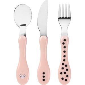 Lassig 3-delige Bestekset - Roze - Stainless Steel - Little Chums Mouse