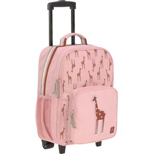 LÄSSIG Kinderkoffer, trolley, reiskoffer met telescoopstang en wielen, voor kinderen, handbagage, safari giraf, 40 cm, safari giraf