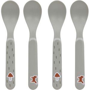 LÄSSIG Little Forest Fox Kinderlepel, BPA-vrij, voor vaatwasser en magnetron, 4 stuks