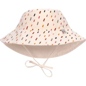 Lässig - UV-Beschermende bucket hoed voor kinderen - Strepen - Offwhite/multi - maat S (43-45cm)