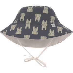 Lässig - UV-Beschermende bucket hoed voor kinderen - Olifant - Dark Grijs - maat S (43-45cm)