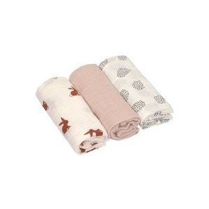 Lässig Hydrofiele luier swaddle doek Little Forest Rabbit 3 stuks 60x60 cm