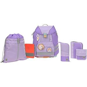 LÄSSIG 7-delige schooltas set kinder/schoolset Flexy Unique, paars