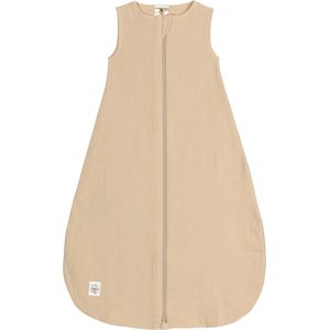 LÄSSIG Baby zomerslaapzak mouwloos muslin katoen GOTS gecertificeerd unisex / Muslin Sleeping Bag natuur, maat 50/56 0-2 maanden