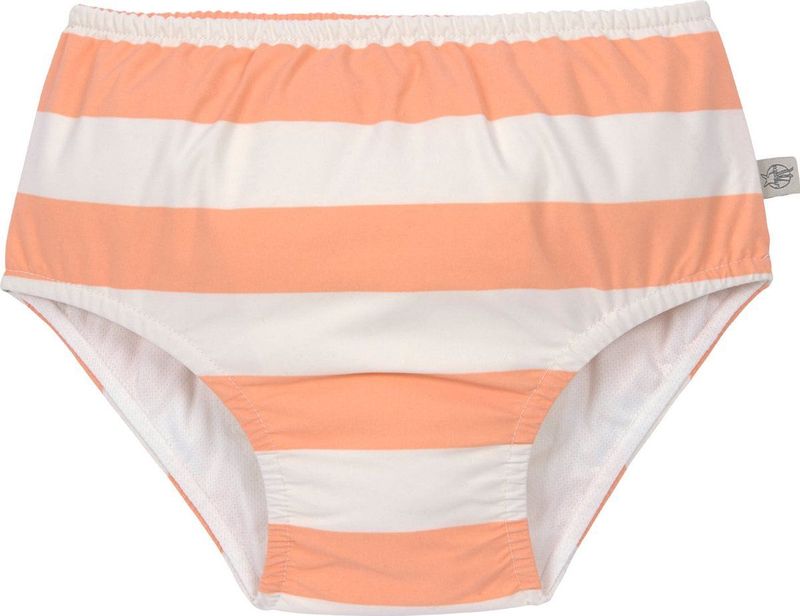 Lässig - Splash & Fun Block Stripes - Zwembroekje - Milky/Peach - Herbruikbare zwemluier van gerecycled polyester