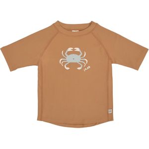 LÄSSIG - Splash & Fun Crabs - Zwemshirt - Caramel - UV-bescherming 60, Korte Mouwen, 82% Gerecycled Polyester