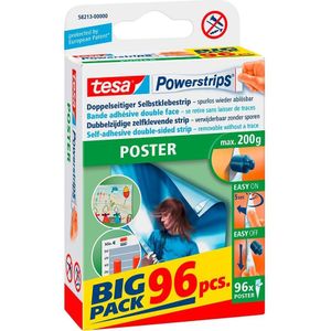 Powerstrips poster Big Pack - Doppelseitige Klebestreifen für Poster und Plakate - Selbstklebend und spurlos wieder ablösbar - Bis zu 200 g
