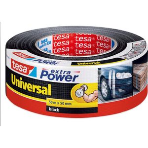 Tesa Ducttape Klustape extra power 50m/ 48mm - Zwart