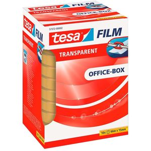 Plakband tesafilm 15mmx66m transparant | Doos a 10 stuk