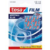 tesa - 57319-00001-04 - Tesafilm - Transparant - 10 m x 15 mm - 2 stuk(s)