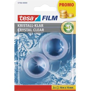 12 x Tesa Klebefilm tesafilm kristall-klar 15mmx10m 2 Rollen Blister