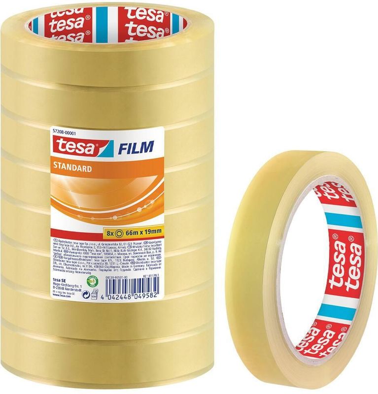Klebefilm tesafilm standard 19mmx66m transparent 8 Rollen