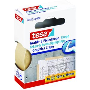 tesa Kreppband 19 mm  x 10 m beige