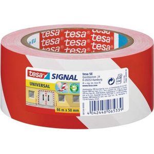 Waarschuwingstape Tesa 58134 rood/wit