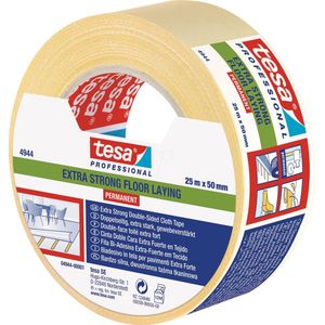 Tesa - Dubbelzijdig Plakband - Wit - 25 m - 50 mm - 6 Stuks