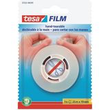 Plakband tesafilm 25mx19mm handscheurbaar tr | 6 stuks