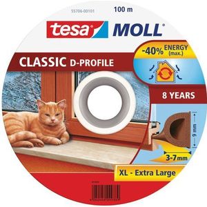 Tesa Tochtband D-profile Wit 100m | Deurbenodigdheden