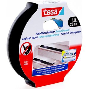 Tesa 55587-02 Anti-slip Tape - 5M x 25MM - Zwart