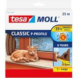 Tesa Moll Tochtband P-profiel zelfklevend bruin 25m