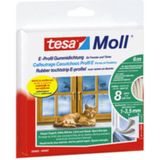 tesamoll - E-profiel Tochtstrip - Bruin - Rubber - 6m