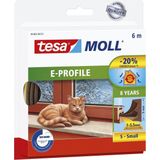 tesamoll - E-profiel Tochtstrip - Bruin - Rubber - 6m