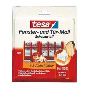 Tesa Venster-/deurtochtstrip | B15mmxH6mmxL6m | 10 stuks - 55604-00100-00 55604-00100-00