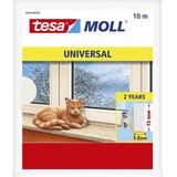 1x Tesa zelfklevende tochtstrip wit 10 mtr x 15 mm - Huis isolatie - Tochtstroken voor raam/deur- Geluiddempende stroken