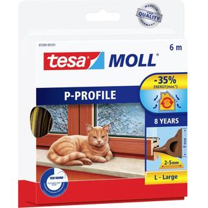 Tochtstrip Tesa Moll 05390 P profiel 9mmx6m bruin