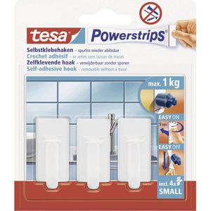 Tesa Powerstrips Haken Small - Wit - 3 Stuks
