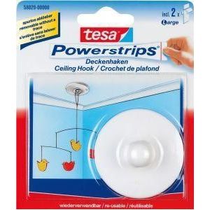 Tesa plafond decoratie ophanghaak zelfklevend wit 5 cm