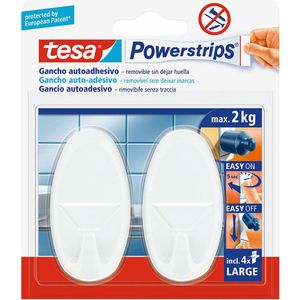 tesa 58013 – 00052 – 01 – haken ovaal: 2 haken en 4 strepen, maat L