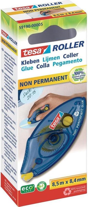 5 x Tesa Kleberoller tesa Roller ecoLogo 8,4mmx8,5m non permanent (Bli