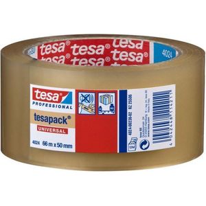 Tesa 04024 Dozensluittape - Universeel - Transparant - 50mm X 66m