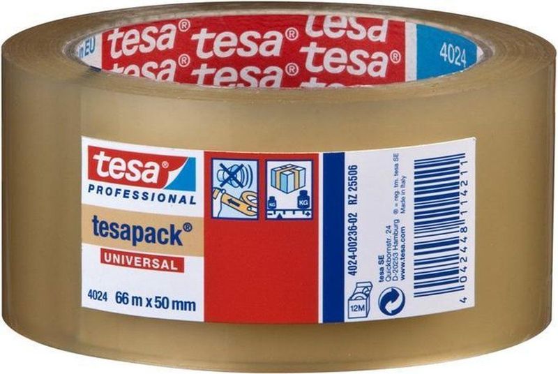 Tesa - 4024 - Verpakkingstape - Transparant - PP-folie