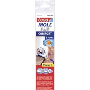 Dorpelstrip (borstel) met veersysteem - wit                        - Wit