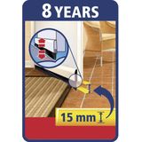 Dorpelstrip (borstel) voor oneffen vloeren - veersysteem - bruin                        - Bruin