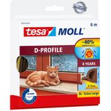 Tochtstrip Tesa Moll 05393 D profiel 9mmx6m bruin