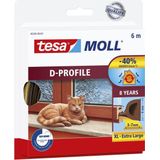 Tesamoll - D Profiel - Tochtstrip - Wit - Rubber - Zelfklevend