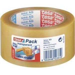 Tesa Tesapack Ultra Strong Verpakkingstape - 66M x 50MM - 1 Stuks - Transparant