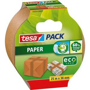 tesapack Eco Verpakkingstape Papier, 38 mm x 25 m, Bruin