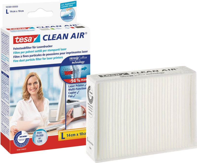 tesa Clean Air L Fijnstoffilter voor laserprinter Zelfklevend 1 stuk(s)
