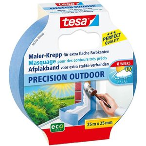 Tesa - Afplakband Outdoor - Blauw - Papier - 25 m
