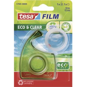 tesa Klebebandabroller ""Easy Cut"" inkl. tesa Klebeband ""Eco & Clear"" 10 m x 15 mm