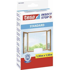 Tesa Vliegen/insecten opzet raam hor - wit - 1,5 x 1,3 m - hordoeken met klittenband