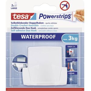 Tesa Powerstrips duohaak - waterproof - Verwijderbare haken - Opplak haken - Klusbenodigdheden - Huishouden