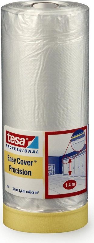 Tesa - Easy Cover - Maskeringstape en Folie - Transparant - Zelfklevend