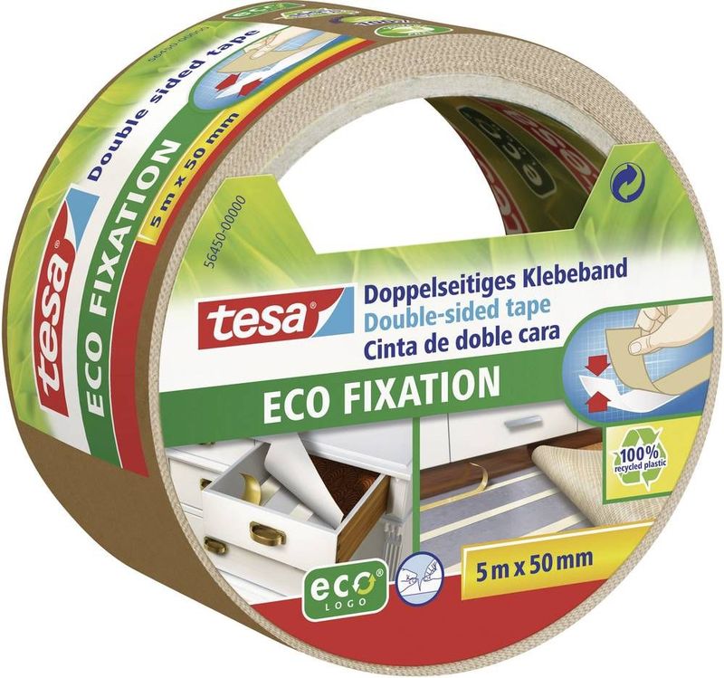 Tesa - Tapijttape - Dubbelzijdig Tape - Beige - Kunststof - 5 Meter