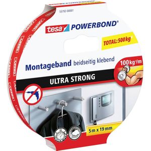 tesa Montageband POWERBOND 55792 doppelseitiges Klebeband 19,0 mm x 5,0 m, 1 Rolle